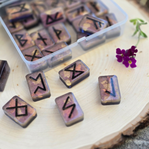 Copper Hues Elder Futhark Runes - Custom Made by The Sacred Raven