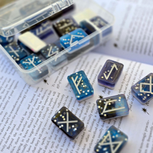 Starry Night Elder Futhark Runes - Custom Made by The Sacred Raven